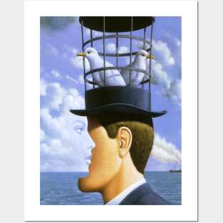 Rene Magritte Bird on Head Posters and Art